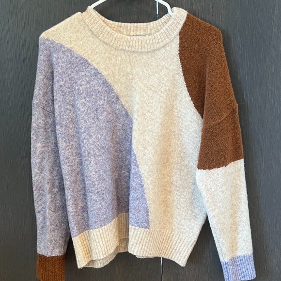 Madewell Cedarbrook Colorblock Sweater S NWOT - Picture 1 of 2